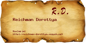 Reichman Dorottya névjegykártya
